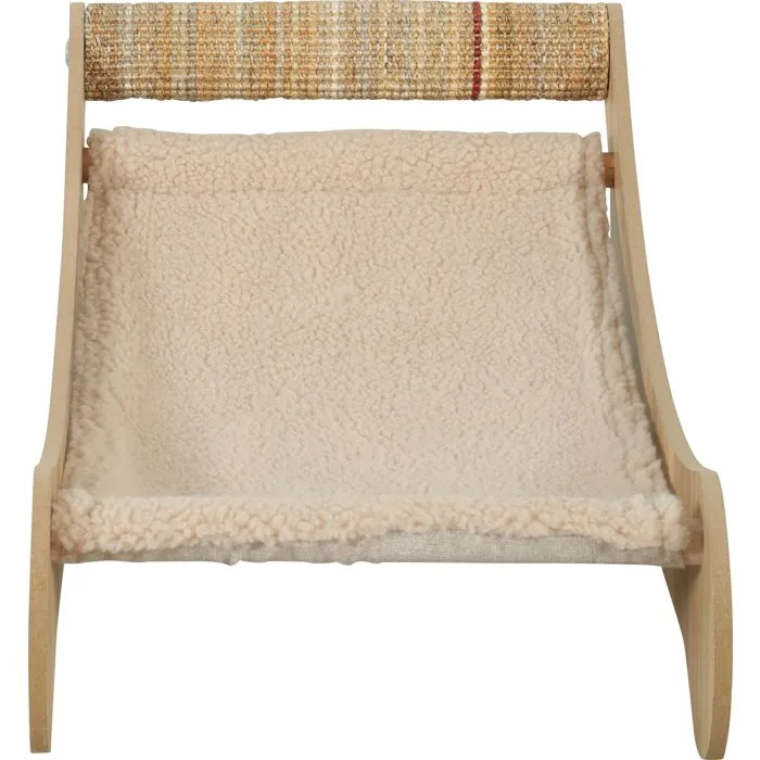 ZOLUX Hamaca Tumbona para Gatos con Rascador de Sisal - Zona de Descanso Boreal - Beige (Ref: AABYI37004)