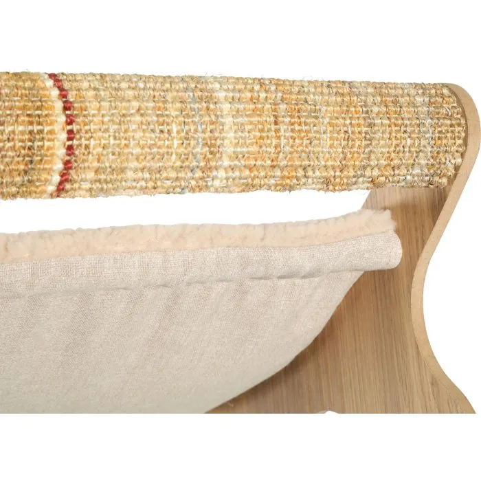 ZOLUX Hamaca Tumbona para Gatos con Rascador de Sisal - Zona de Descanso Boreal - Beige (Ref: AABYI37004)