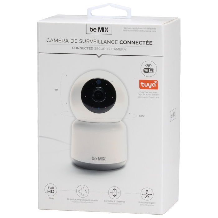 Be Mix Cámara de Vigilancia Full HD 1080p con Detección de Movimiento, Audio Bidireccional y Visión Nocturna Compatible con App Tuya