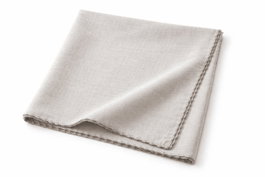 DKD Home Decor Mantel de Algodón Bordado Beige 150x150 cm