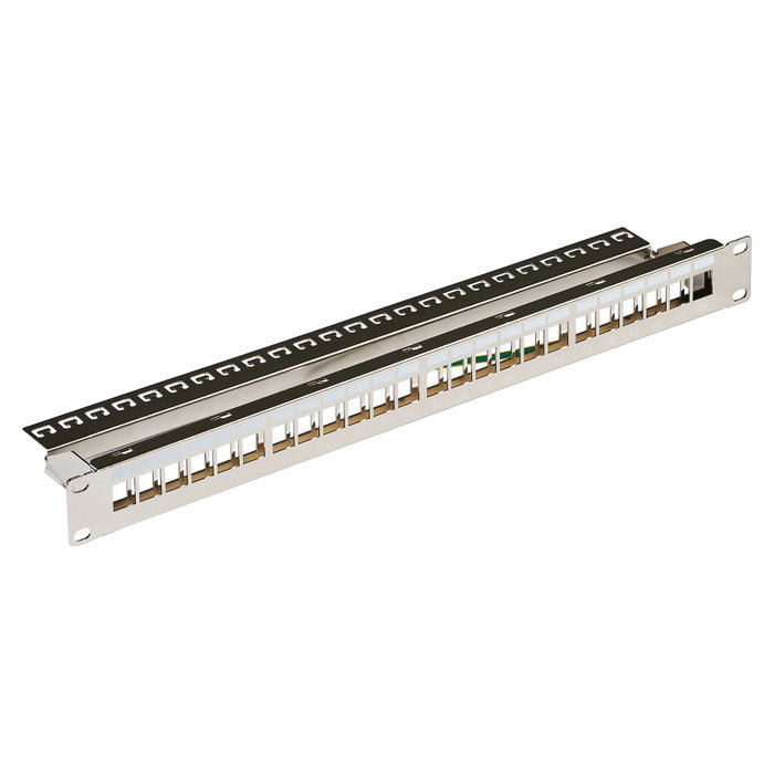EFB Elektronik Panel de parcheo 37576.1V2 de 24 puertos, 1U, Plata