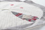 DKD Home Decor Base para Árbol de Navidad Tradicional Blanco y Gris (2 Unidades) 106x1x106 cm