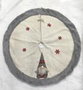 DKD Home Decor Base para Árbol de Navidad Tradicional Blanco y Gris (2 Unidades) 106x1x106 cm