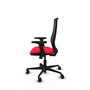 PIQUERAS Y CRESPO Silla de oficina Mardos con mecanismo Sincro, Rojo y Negro