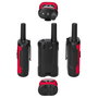 Alecto FR115RD Set de 2 Walkie Talkies para Niños, Rojo/Negro