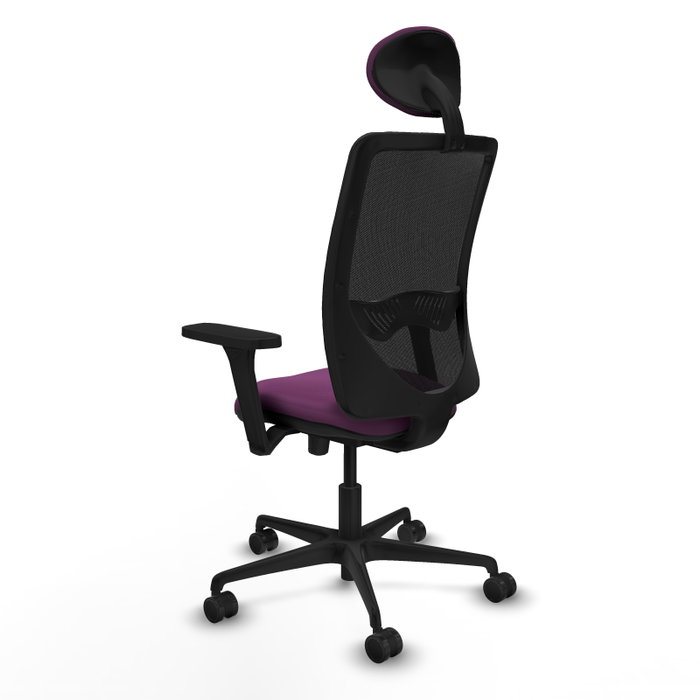 PIQUERAS Y CRESPO Silla de oficina Zulema con mecanismo Sincro/Traslack, Morado y Negro