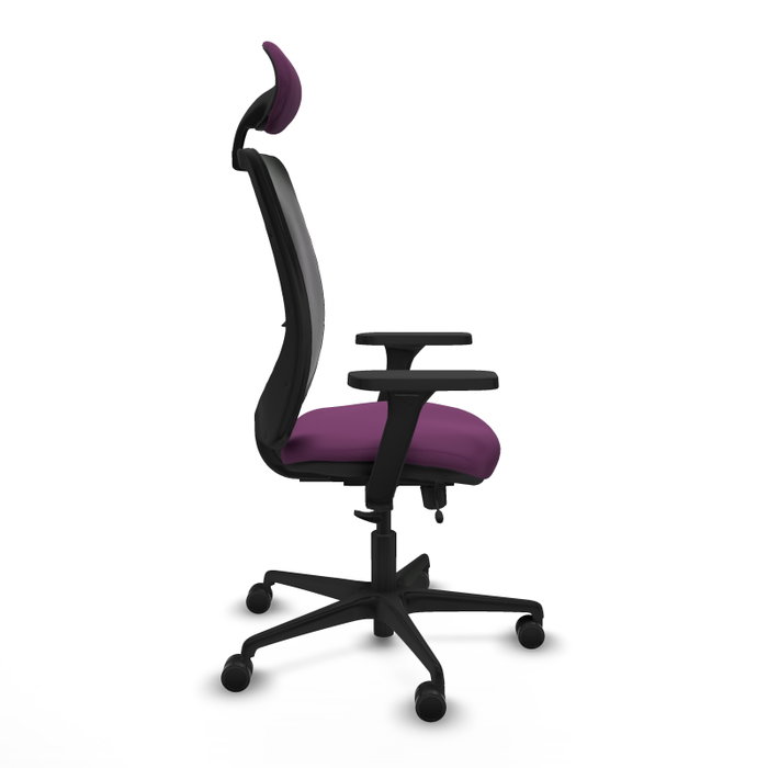 PIQUERAS Y CRESPO Silla de oficina Zulema con mecanismo Sincro/Traslack, Morado y Negro