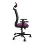 PIQUERAS Y CRESPO Silla de oficina Zulema con mecanismo Sincro/Traslack, Morado y Negro