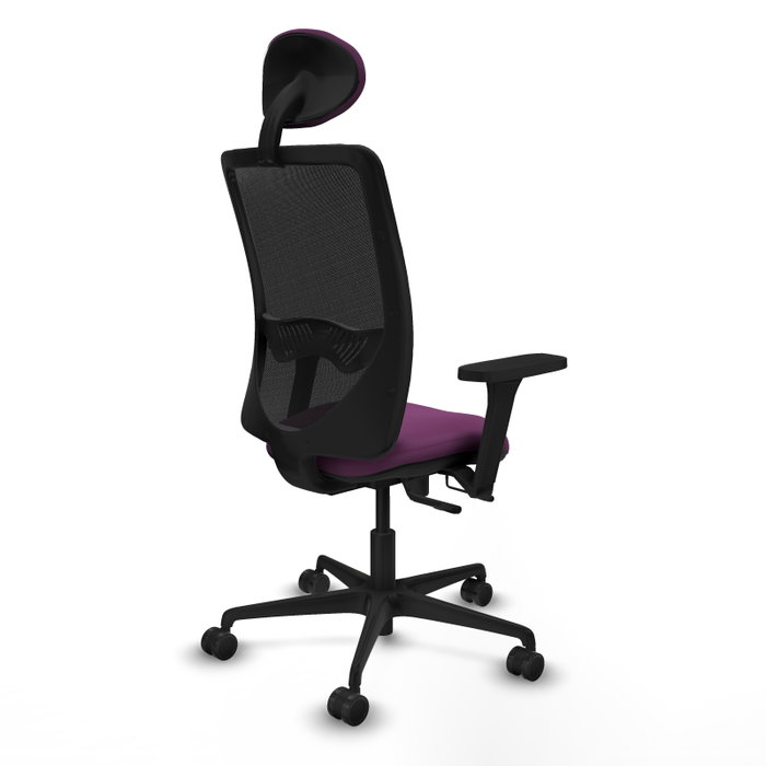 PIQUERAS Y CRESPO Silla de oficina Zulema con mecanismo Sincro/Traslack, Morado y Negro