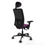 PIQUERAS Y CRESPO Silla de oficina Zulema con mecanismo Sincro/Traslack, Morado y Negro