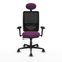 PIQUERAS Y CRESPO Silla de oficina Zulema con mecanismo Sincro/Traslack, Morado y Negro