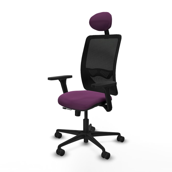 PIQUERAS Y CRESPO Silla de oficina Zulema con mecanismo Sincro/Traslack, Morado y Negro