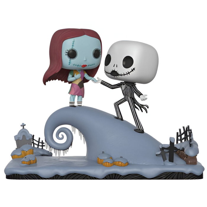 Funko Figuras POP Disney Pesadilla Antes de Navidad Jack and Sally on the Hill, Figura Vinilo 9cm