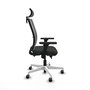 PIQUERAS Y CRESPO Silla de oficina Haches con mecanismo Sincro/Traslack, Negro y Gris