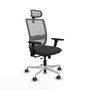 PIQUERAS Y CRESPO Silla de oficina Haches con mecanismo Sincro/Traslack, Negro y Gris