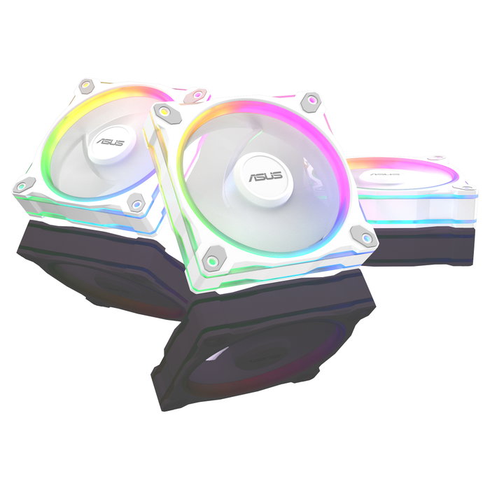 ASUS MR120 Ventilador ARGB Reverse 12 cm Blanco 3uds para Carcasa de Ordenador