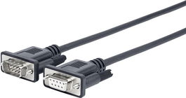 Vivolink Cable RS232 Macho - Hembra, 2,0m, Cables de Alto Rendimiento con Conectores D-Sub 9 Moldeados y Alta Flexibilidad