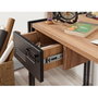 Hanah Home COSMO-TKM.10 Conjunto de Muebles para Sala de Estudio en Pino Atlántico y Negro con Tablero de Partículas Melaminado y Estructura Metálica
