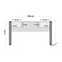 Hanah Home COSMO-TKM.10 Conjunto de Muebles para Sala de Estudio en Pino Atlántico y Negro con Tablero de Partículas Melaminado y Estructura Metálica