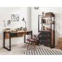 Hanah Home COSMO-TKM.10 Conjunto de Muebles para Sala de Estudio en Pino Atlántico y Negro con Tablero de Partículas Melaminado y Estructura Metálica
