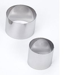 REINOXSA Ovinox Molde Aro Alto para Pastelería, Diámetro 8 cm, Altura 4.5 cm, de Acero Inoxidable, Utensilio de Cocina