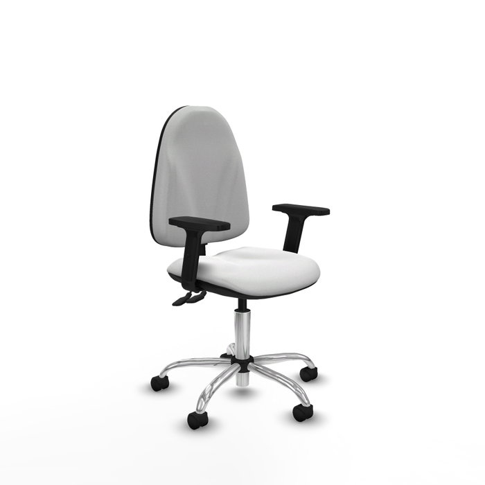 PIQUERAS Y CRESPO Silla de oficina Algarra Blanca con Brazos 2D PIQUERAS Y CRESPO Silla de oficina Algarra Blanca con Brazos 2D