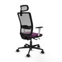 PIQUERAS Y CRESPO Silla de oficina Haches con mecanismo Sincro/Traslack, Morado y Gris