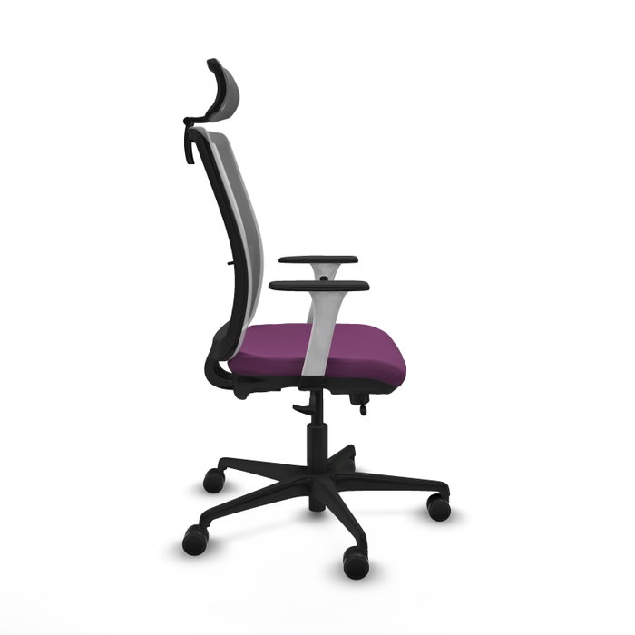 PIQUERAS Y CRESPO Silla de oficina Haches con mecanismo Sincro/Traslack, Morado y Gris