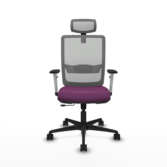 PIQUERAS Y CRESPO Silla de oficina Haches con mecanismo Sincro/Traslack, Morado y Gris