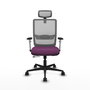 PIQUERAS Y CRESPO Silla de oficina Haches con mecanismo Sincro/Traslack, Morado y Gris