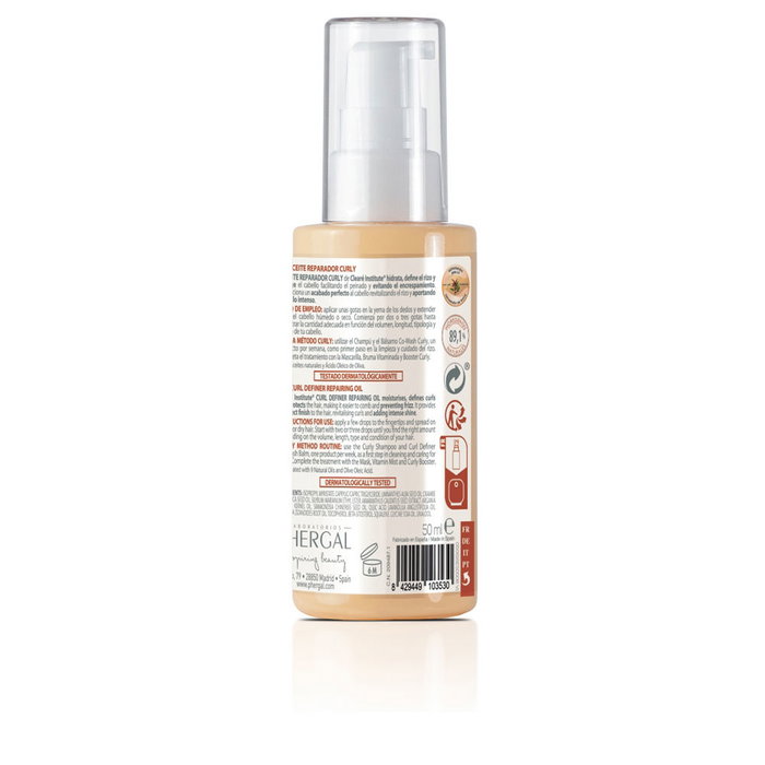 Clearé Institute Aceite Reparador Curly Rizos Definidos Hidratación Brillo Cabello Rizado 50 ml