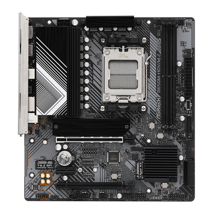 ASRock B650M-HDV/M.2 Placa Base AMD B650 Socket AM5 Micro ATX, Compatible con AMD Ryzen 7000, DDR5, PCIe 4.0, M.2, USB 3.2, 2.5G LAN, DisplayPort 1.4, HDMI, ALC897