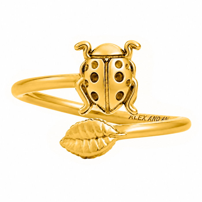 Alex And Ani Anillo Chapado Mariquita Dorado Tamaño 55 Alex And Ani Anillo Chapado Mariquita Dorado Tamaño 55