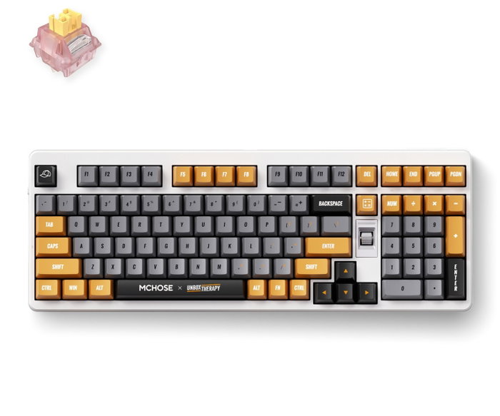 Mchose UT98 Teclado Gaming Mecánico Outemu Silent Peach V3 Blanco-Gris Mchose UT98 Teclado Gaming Mecánico Outemu Silent Peach V3 Blanco-Gris