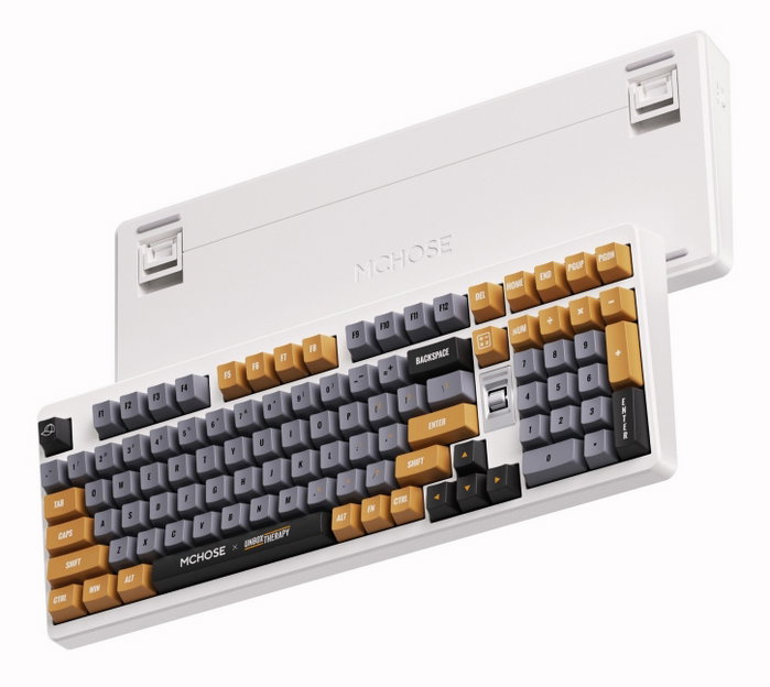 Mchose UT98 Teclado Gaming Mecánico Outemu Silent Peach V3 Blanco-Gris Mchose UT98 Teclado Gaming Mecánico Outemu Silent Peach V3 Blanco-Gris