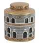 DKD Home Decor Tibor de Porcelana Multicolor con Puertas