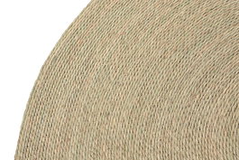 DKD Home Decor Alfombra Marron 180 x 180 x 0.5 cm (2 Unidades) Poliester Fibra Trenzada