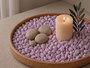 Giftdecor Bote Piedra Metalizada Lila 700 g con Piedras de 10-20 mm (6.5 x 15.8 x 6.5 cm) (Set de 12)
