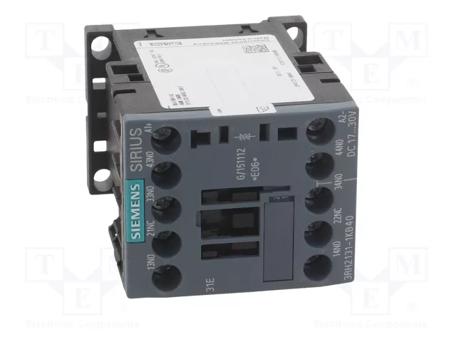 SIEMENS 3RH2131-1KB40 Contactor de 4 polos, 24V DC, 10A
