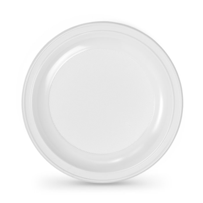 Algon Set de 10 Platos Rojos de Plástico Económico, 22 cm de Diámetro (18 Unidades)