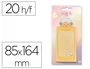 Imaginovo Bloc notas adhesivas con mensaje trasero 20 hojas 85x164 mm