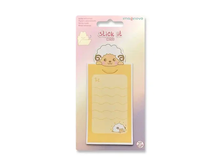 Imaginovo Bloc notas adhesivas con mensaje trasero 20 hojas 85x164 mm Imaginovo Bloc notas adhesivas con mensaje trasero 20 hojas 85x164 mm