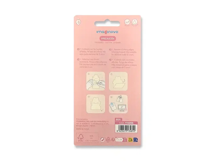 Imaginovo Bloc notas adhesivas con mensaje trasero 20 hojas 85x164 mm Imaginovo Bloc notas adhesivas con mensaje trasero 20 hojas 85x164 mm