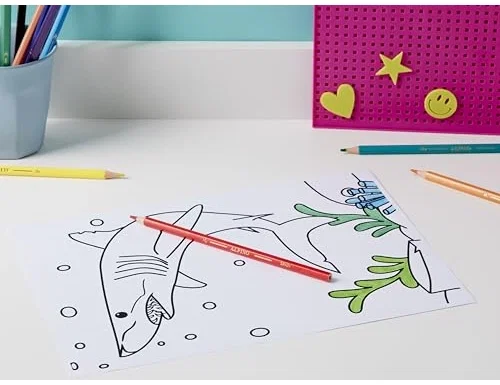 Alpino Estuche de 12 Lápices de Colores Largos Surtidos con Estuche de Cartón