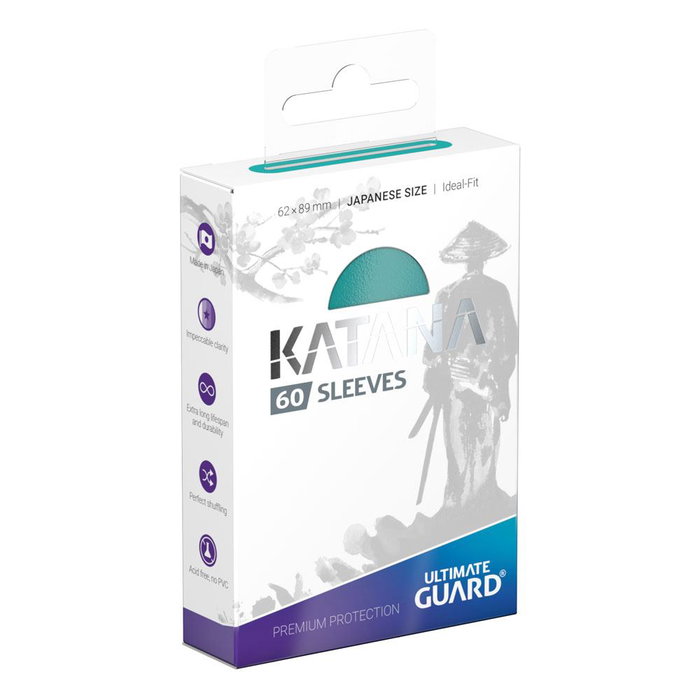Ultimate Guard Katana Sleeves Japanese Size (60) - Turquoise Ultimate Guard Katana Sleeves Japanese Size (60) - Turquoise