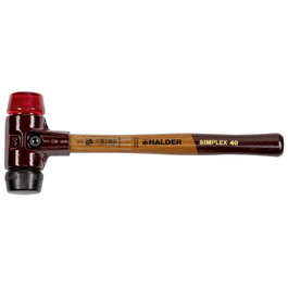 Halder SIMPLEX Mazo de cara blanda 40 comp. caucho/plástico