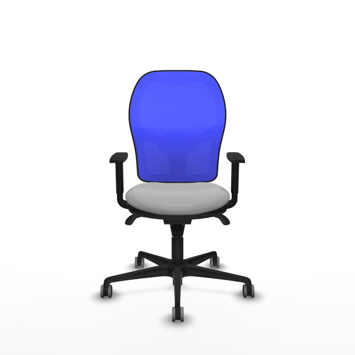 PIQUERAS Y CRESPO Silla de oficina Jorquera con mecanismo Sincro, Gris y Azul PIQUERAS Y CRESPO Silla de oficina Jorquera con mecanismo Sincro, Gris y Azul