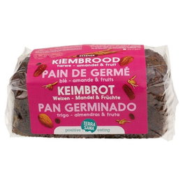 TERRASANA Pan Germinado Trigo Frutas-Almendras 400Gr Bio