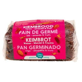 TERRASANA Pan Germinado de Trigo con Frutas y Almendras 400g Bio