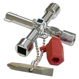 Tuman Llave de Cabina Universal 4 en 1 Triangular/Cuadrada